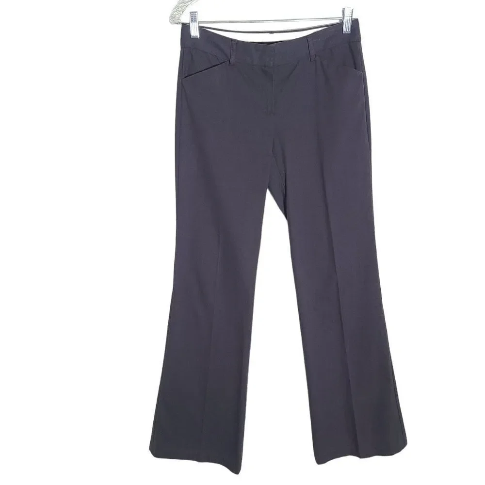 Theory Women's size 4‎ bootcut career trouser pants charcoal gray USA made